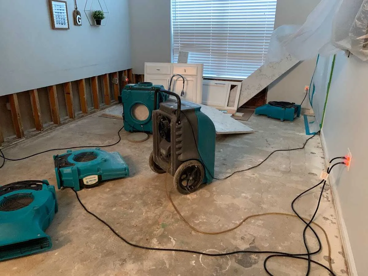 Dehumidifier in flood-cut room for Water Extraction & Removal in North Miami Beach